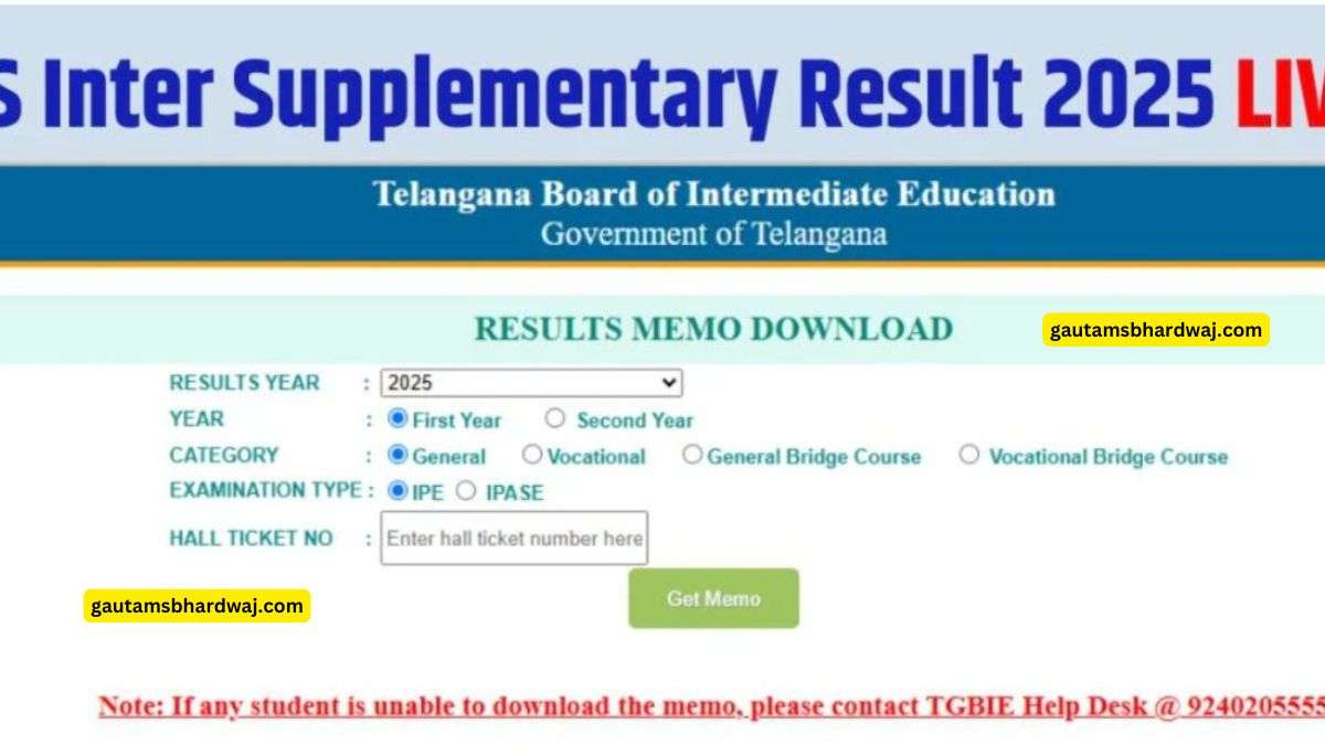 TS Inter Supplementary Result