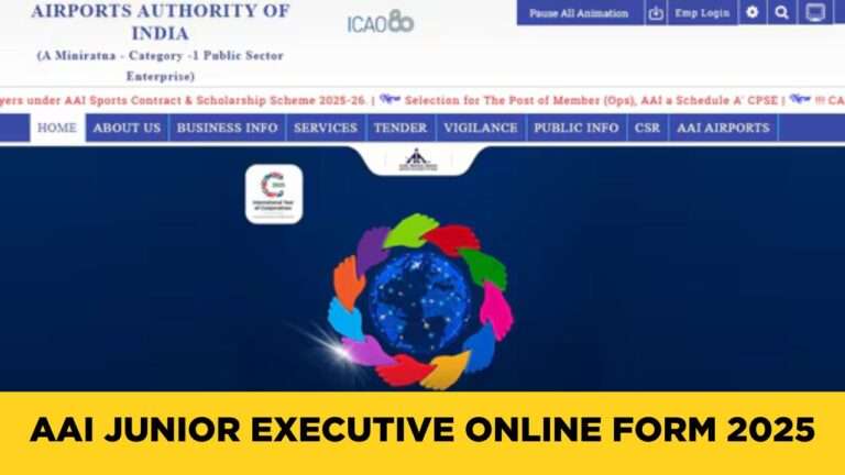 AAI Junior Executive Online Form 2025