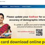 E Aadhar card download online pdf