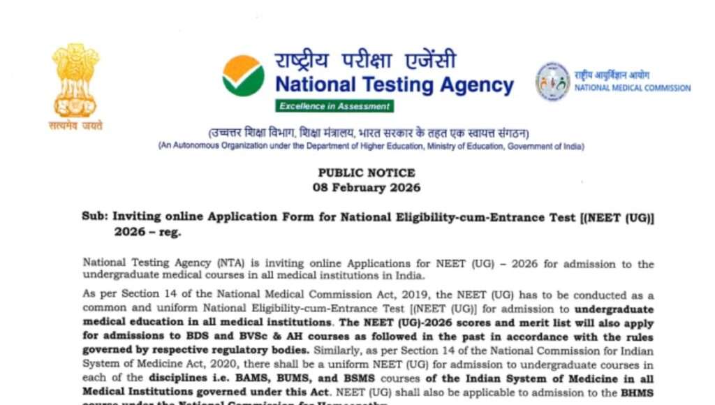 NEET UG 2026 Registration