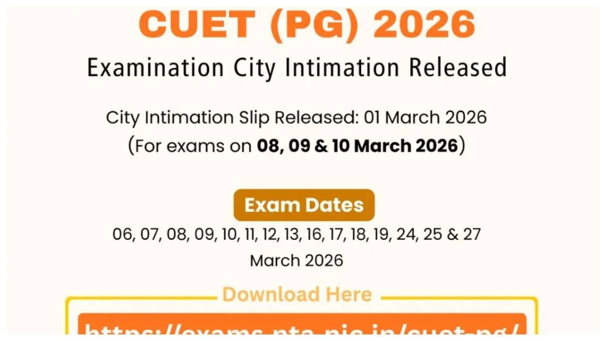 CUET PG 2026 Exam City Slip
