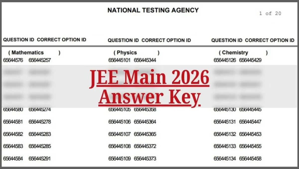 JEE Main Answer Key